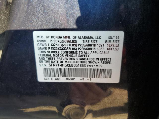 Photo 14 from auction – 2014 HONDA PILOT EXL with VIN 5FNYF4H5XEB051863