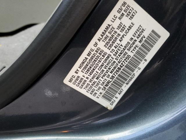Photo 14 from auction – 2006 HONDA ODYSSEY EX with VIN 5FNRL38726B427255