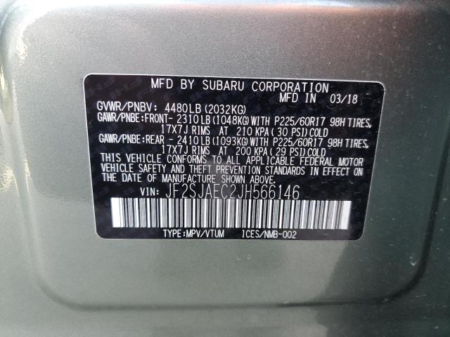 Photo 14 from auction – 2018 SUBARU FORESTER 2 with VIN JF2SJAEC2JH566146
