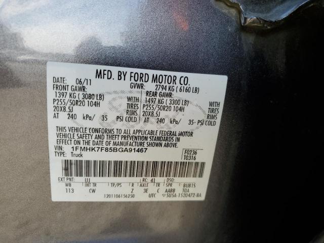 Photo 14 from auction – 2011 FORD EXPLORER L with VIN 1FMHK7F85BGA91467