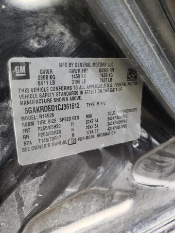 Photo 14 from auction – 2012 BUICK ENCLAVE with VIN 5GAKRDED1CJ361612