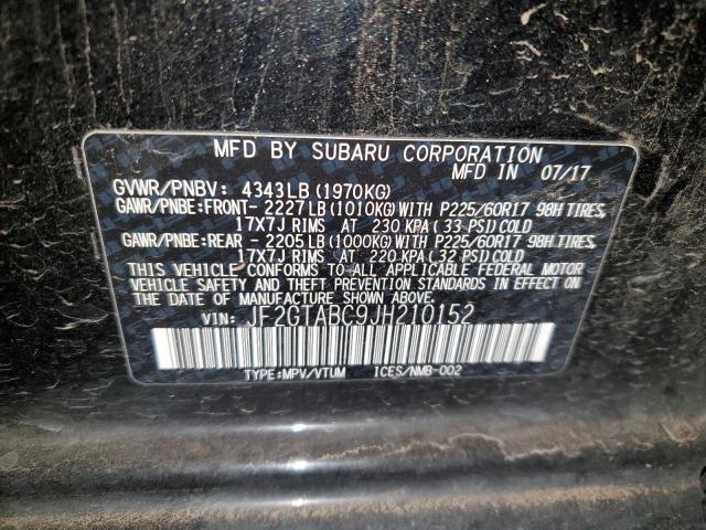 Photo 14 from auction – 2018 SUBARU CROSSTREK with VIN JF2GTABC9JH210152