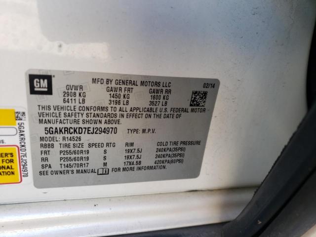 Photo 14 from auction – 2014 BUICK ENCLAVE with VIN 5GAKRCKD7EJ294970