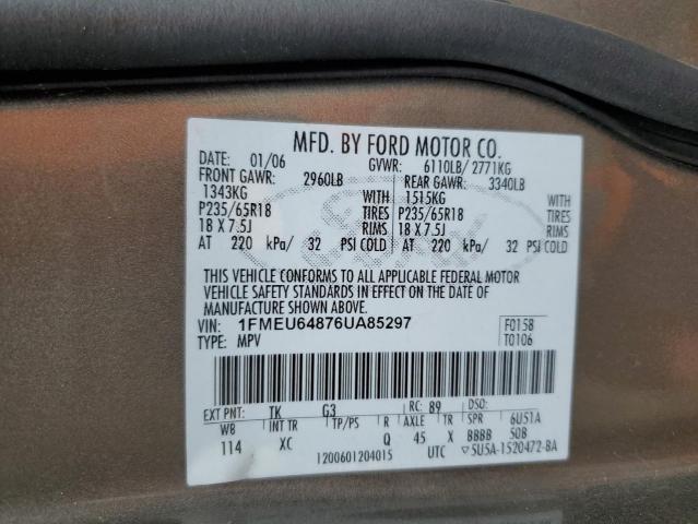 Photo 14 from auction – 2006 FORD EXPLORER E with VIN 1FMEU64876UA85297