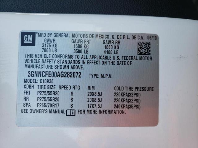 Photo 14 from auction – 2010 CHEVROLET AVALANCHE with VIN 3GNNCFE00AG282072