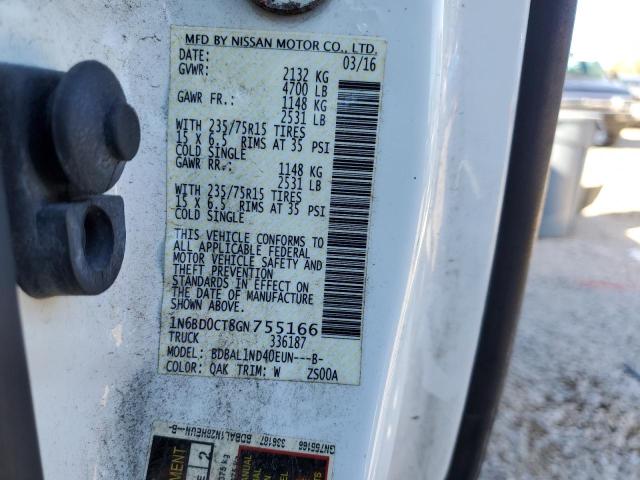 Photo 10 from auction – 2016 NISSAN FRONTIER S with VIN 1N6BD0CT8GN755166