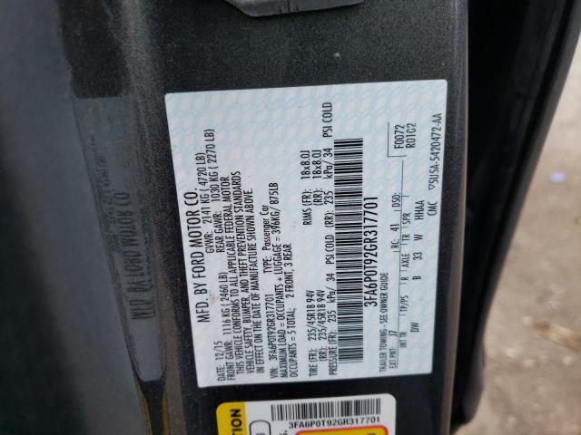Photo 10 from auction – 2016 FORD FUSION SE with VIN 3FA6P0T92GR317701