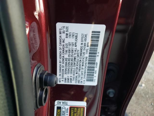 Photo 14 from auction – 2016 HONDA CR-V EX with VIN 2HKRM4H54GH673048
