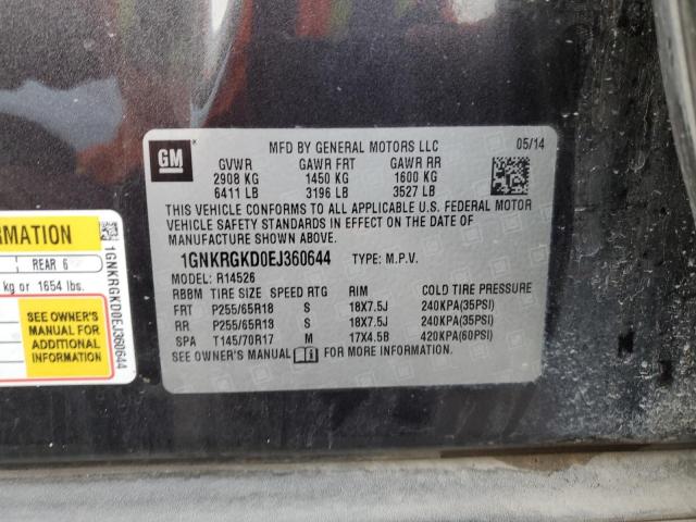 Photo 14 from auction – 2014 CHEVROLET TRAVERSE L with VIN 1GNKRGKD0EJ360644