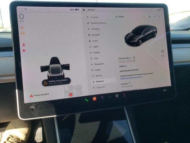 Photo 9 from auction – 2020 TESLA MODEL 3 with VIN 5YJ3E1EC9LF627647