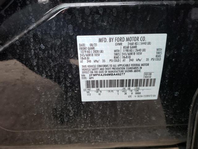Photo 10 from auction – 2021 FORD EDGE SEL with VIN 2FMPK4J94MBA49277