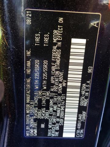 Photo 14 from auction – 2021 TOYOTA HIGHLANDER with VIN 5TDFZRBH1MS147101