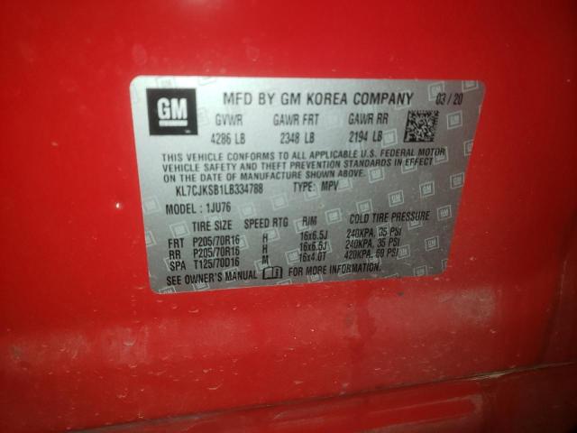 Photo 14 from auction – 2020 CHEVROLET TRAX LS with VIN KL7CJKSB1LB334788