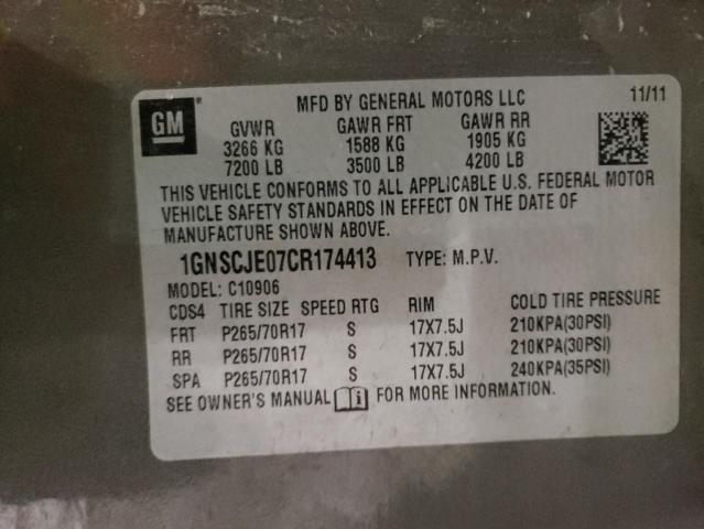 Photo 14 from auction – 2012 CHEVROLET SUBURBAN C with VIN 1GNSCJE07CR174413