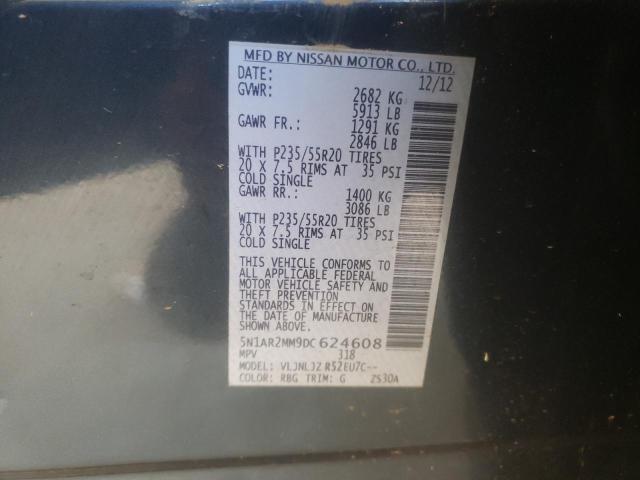 Photo 14 from auction – 2013 NISSAN PATHFINDER with VIN 5N1AR2MM9DC624608