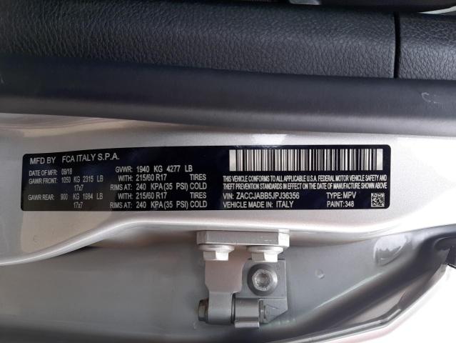 Photo 14 from auction – 2018 JEEP RENEGADE L with VIN ZACCJABB5JPJ36356