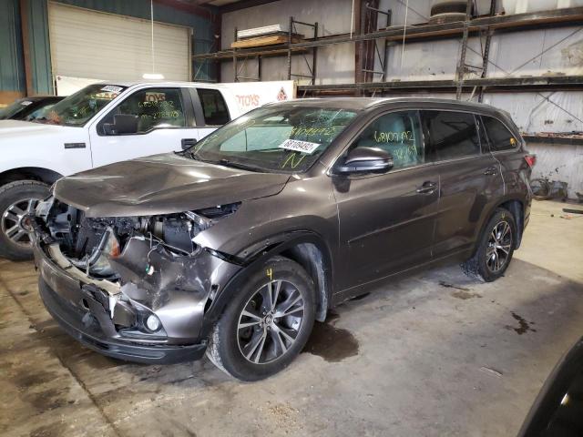TOYOTA HIGHLANDER 2016 with VIN 5TDJKRFH2GS294072 - Photo from auction