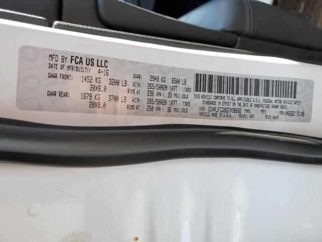 Photo 14 from auction – 2016 JEEP GRAND CHER with VIN 1C4RJFCG8GC438662