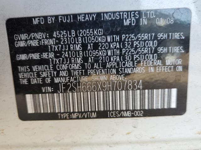 Photo 14 from auction – 2009 SUBARU FORESTER 2 with VIN JF2SH666X9H707834