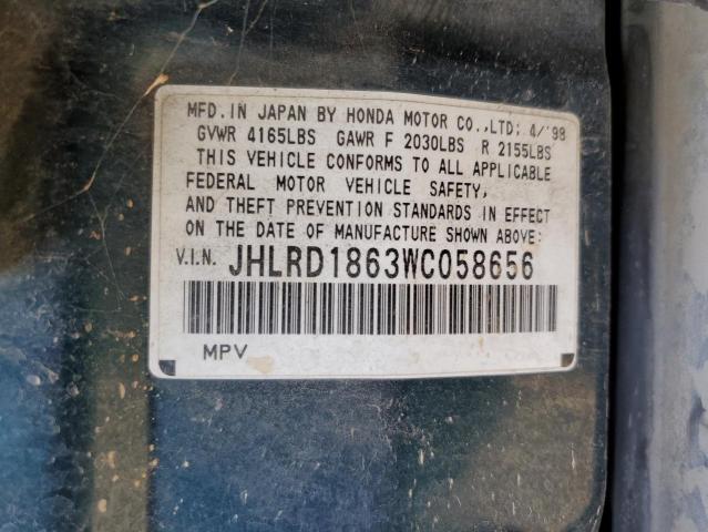 Photo 14 from auction – 1998 HONDA CR-V EX with VIN JHLRD1863WC058656