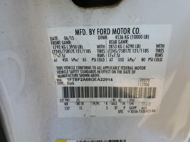 Photo 14 from auction – 2016 FORD F250 SUPER with VIN 1FTBF2A68GEA22914