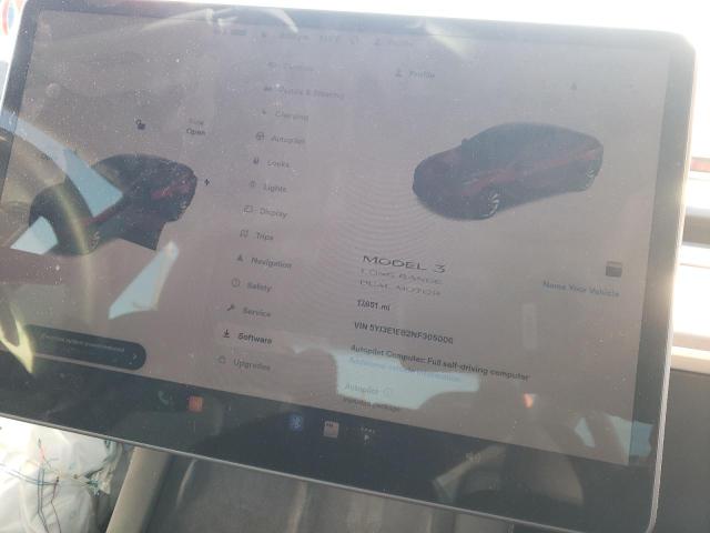 Photo 9 from auction – 2022 TESLA MODEL 3 with VIN 5YJ3E1EB2NF305006