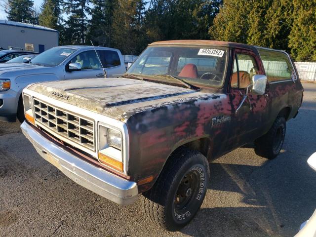 DODGE RAMCHARGER 1983 with VIN 1B4GW12T8DS454045 - Photo from auction