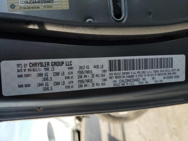 Photo 14 from auction – 2014 JEEP COMPASS SP with VIN 1C4NJCBA4ED504822