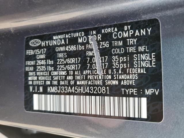 Photo 14 from auction – 2017 HYUNDAI TUCSON LIM with VIN KM8J33A45HU432081