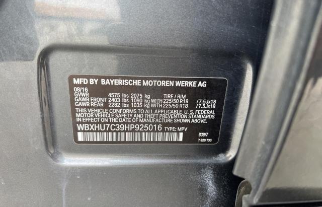 Photo 10 from auction – 2017 BMW X1 SDRIVE2 with VIN WBXHU7C39HP925016