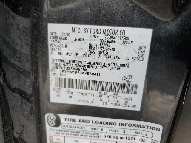 Photo 10 from auction – 2010 FORD F150 SUPER with VIN 1FTEW1E89AFB69411