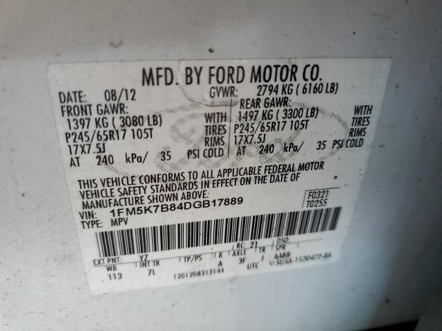 Photo 14 from auction – 2013 FORD EXPLORER with VIN 1FM5K7B84DGB17889