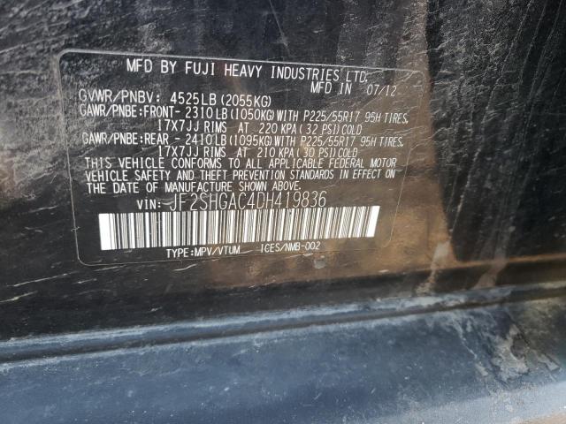 Photo 14 from auction – 2013 SUBARU FORESTER 2 with VIN JF2SHGAC4DH419836
