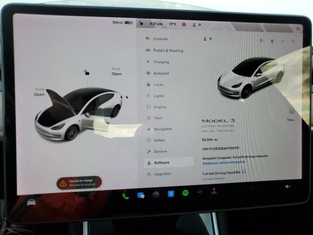 Photo 9 from auction – 2019 TESLA MODEL 3 with VIN 5YJ3E1EB2KF199751
