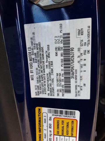 Photo 10 from auction – 2016 FORD FUSION SE with VIN 3FA6P0H77GR263190