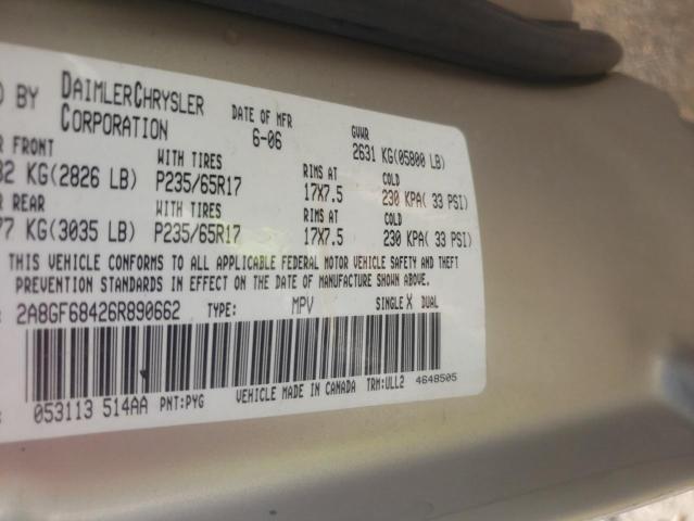 Photo 14 from auction – 2006 CHRYSLER PACIFICA T with VIN 2A8GF68426R890662