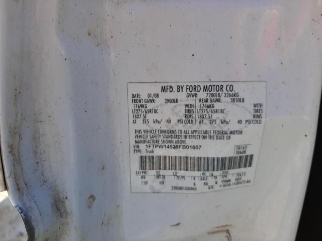 Photo 10 from auction – 2008 FORD F150 SUPER with VIN 1FTPW14528FB01607