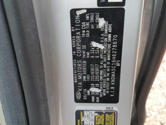 Photo 14 from auction – 2017 KIA SEDONA L with VIN KNDMA5C16H6278670