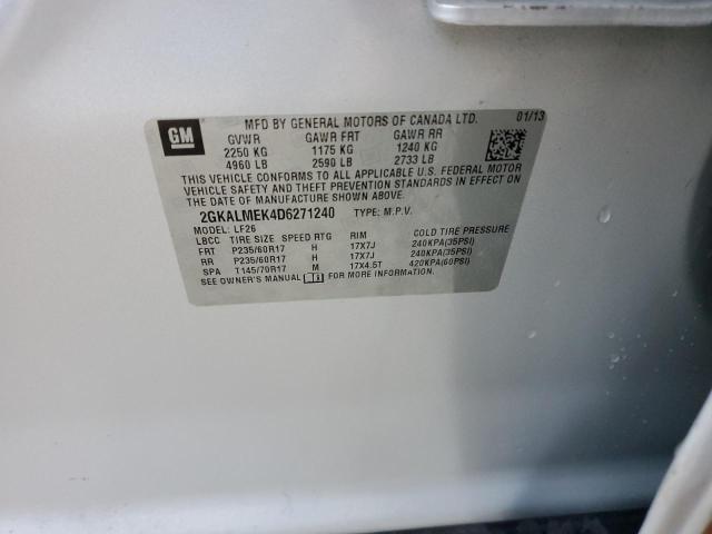 Photo 14 from auction – 2013 GMC TERRAIN SL with VIN 2GKALMEK4D6271240