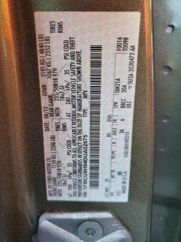 Photo 14 from auction – 2013 FORD ESCAPE SEL with VIN 1FMCU9H94DUA02675