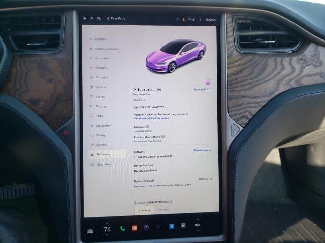 Photo 9 from auction – 2021 TESLA MODEL S with VIN 5YJSA1E21MF427572