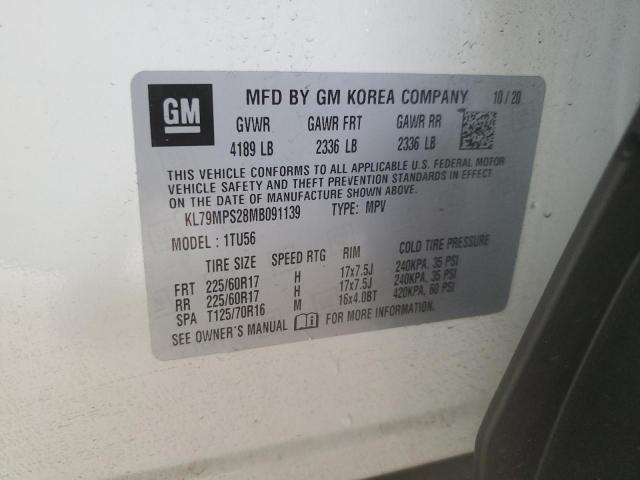 Photo 14 from auction – 2021 CHEVROLET TRAILBLAZE with VIN KL79MPS28MB091139