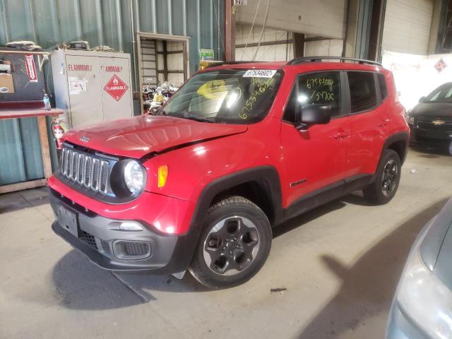 JEEP RENEGADE S 2017 with VIN ZACCJBAB7HPE74748 - Photo from auction