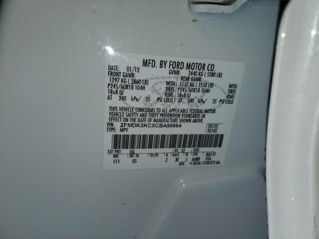 Photo 14 from auction – 2012 FORD EDGE LIMIT with VIN 2FMDK3KCXCBA90664