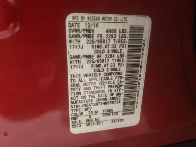 Photo 14 from auction – 2017 NISSAN ROGUE S with VIN JN8AT2MT9HW386734