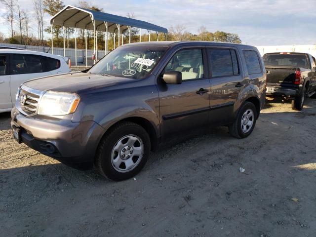 HONDA PILOT LX 2014 with VIN 5FNYF3H24EB022889 - Photo from auction