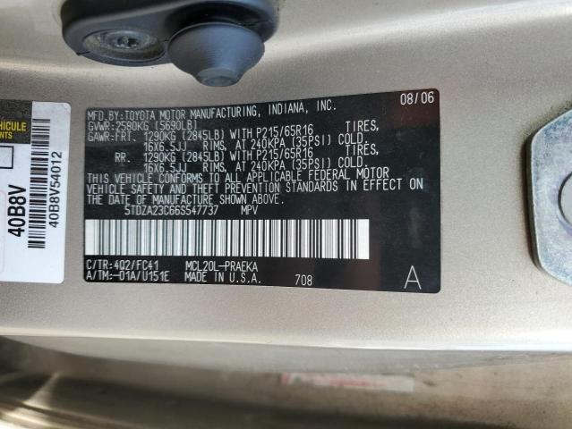 Photo 14 from auction – 2006 TOYOTA SIENNA CE with VIN 5TDZA23C66S547737
