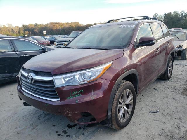 TOYOTA HIGHLANDER 2015 with VIN 5TDKKRFH3FS048148 - Photo from auction