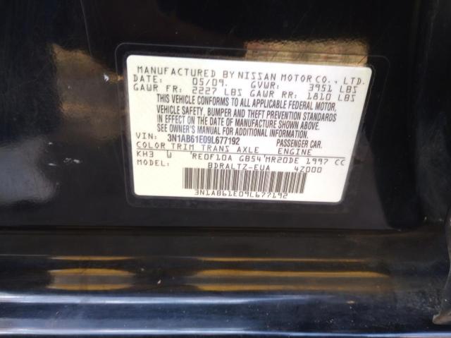 Photo 10 from auction – 2009 NISSAN SENTRA 2.0 with VIN 3N1AB61E09L677192