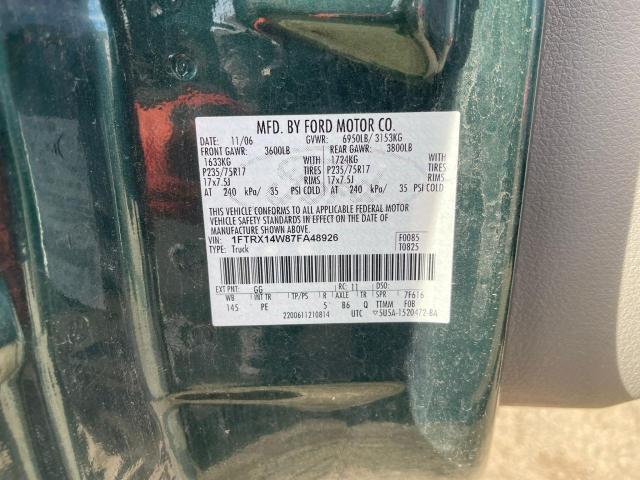 Photo 10 from auction – 2007 FORD F150 with VIN 1FTRX14W87FA48926